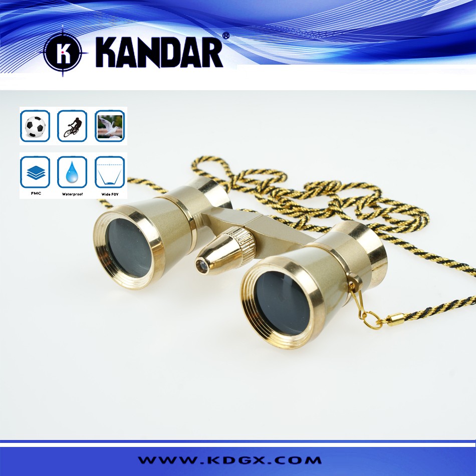 High Power and Wide View Antique Binoculars KANDAR M 6X24 for Hunting in Army Green