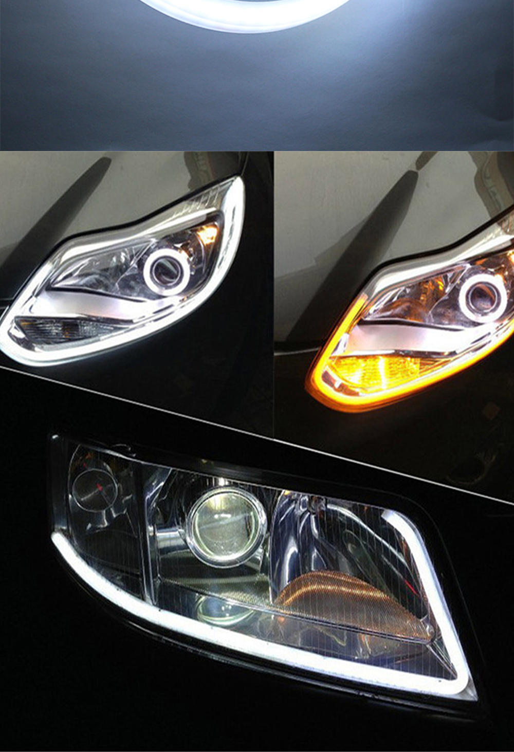 Soft Sequential Vehicle DRL 12v Led Daytime Running Lights 6500K 10W