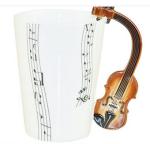 New creative gift product guita volin ceramic mugs cup