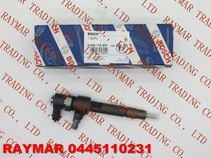 Quality BOSCH Genuine common rail injector 0445110231 for Chevrolet 93342272, MWM Diesel 940704640034, VW 2P0 130 201 wholesale