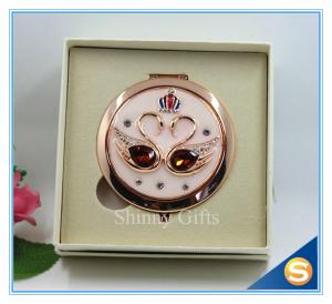 Quality Shinny Gifts Personalized Metal Collection Compact Mirror For Wedding Souvenir wholesale