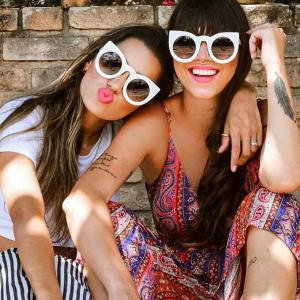 Quality Butterfly Cat Eye Glasses Plastic Frame Clear Gradient Lens Sunglasses wholesale