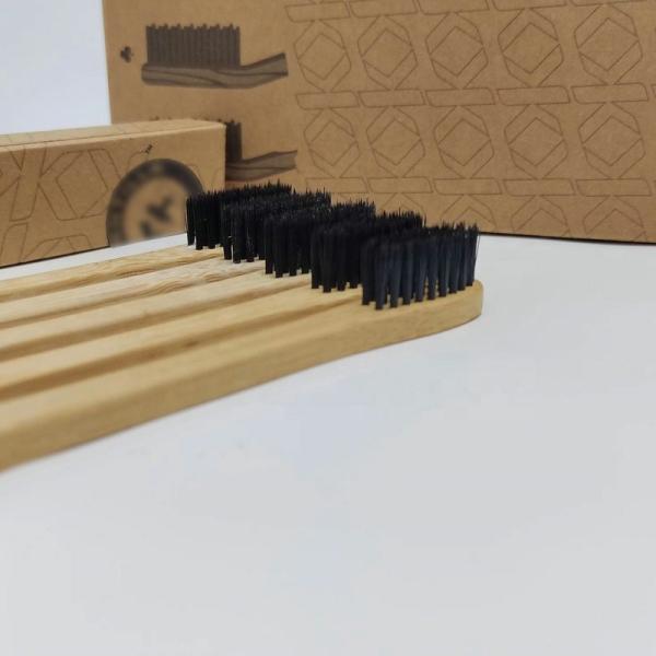 Custom Natural Ecological Bamboo Charcoal Soft Toothbrush Family Wooden