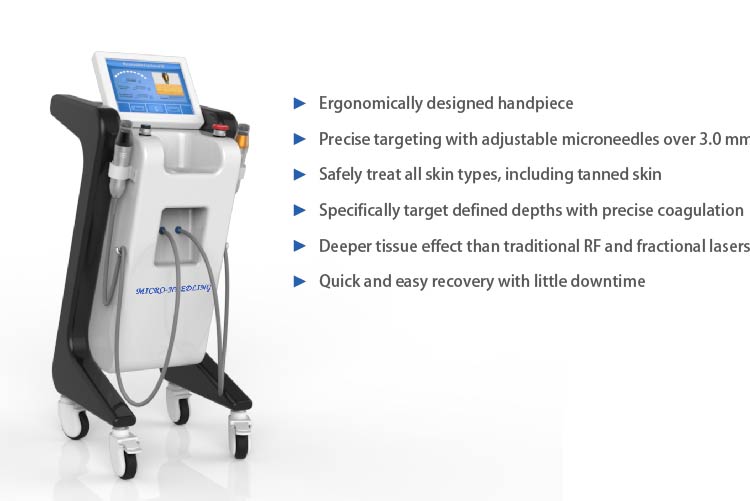 skin rejuvenation fractional double rf microneedle machine 0.3-3mm needle depth control machine for spa/clinic use