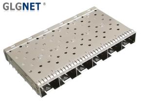 Quality 0.25 Mm Thickness SFP Cage Connector 1 x 6 Stacked 1 Piece Stamped Formed Metal wholesale