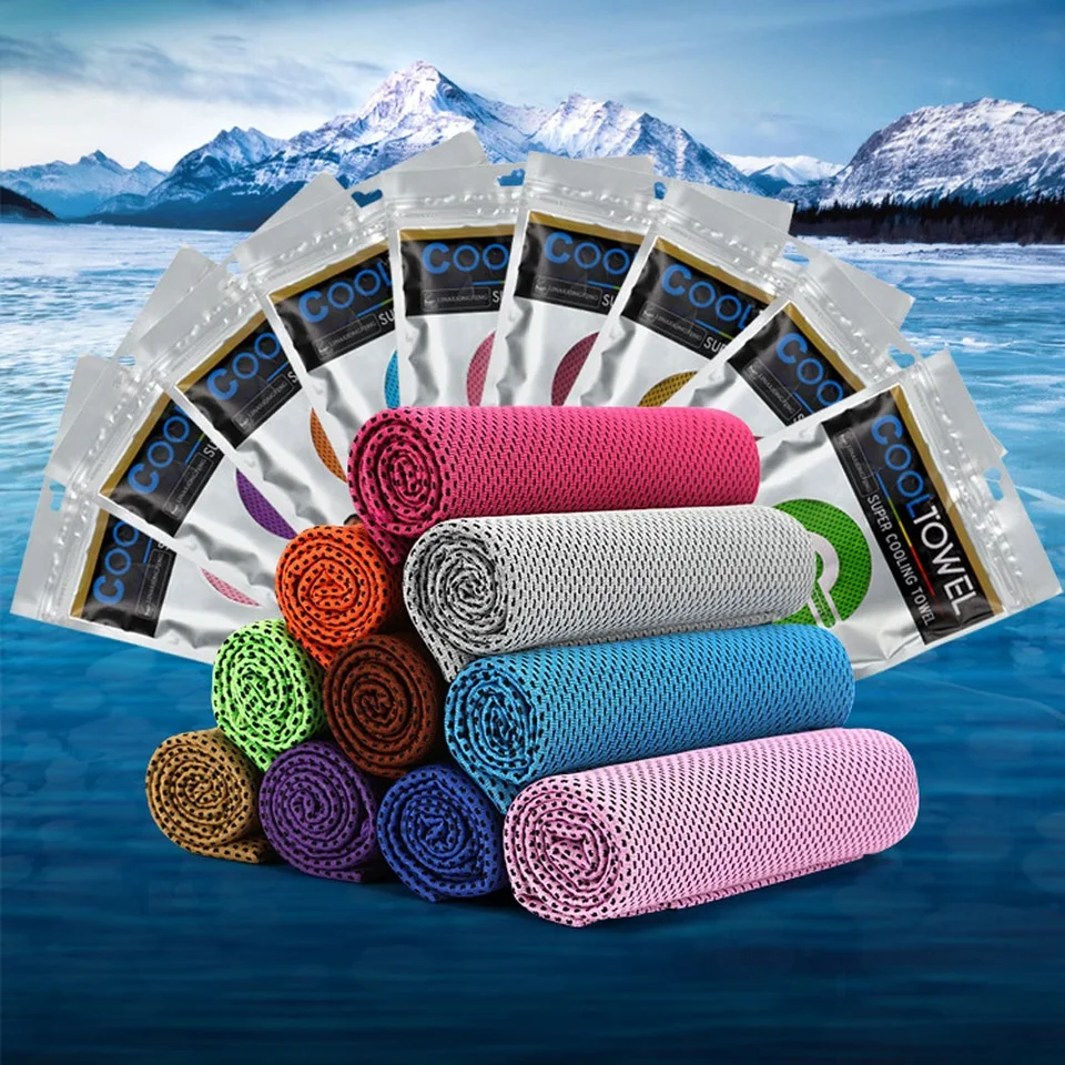 Reusable Cooling Microfiber Towel Plain Design Industrial Grade