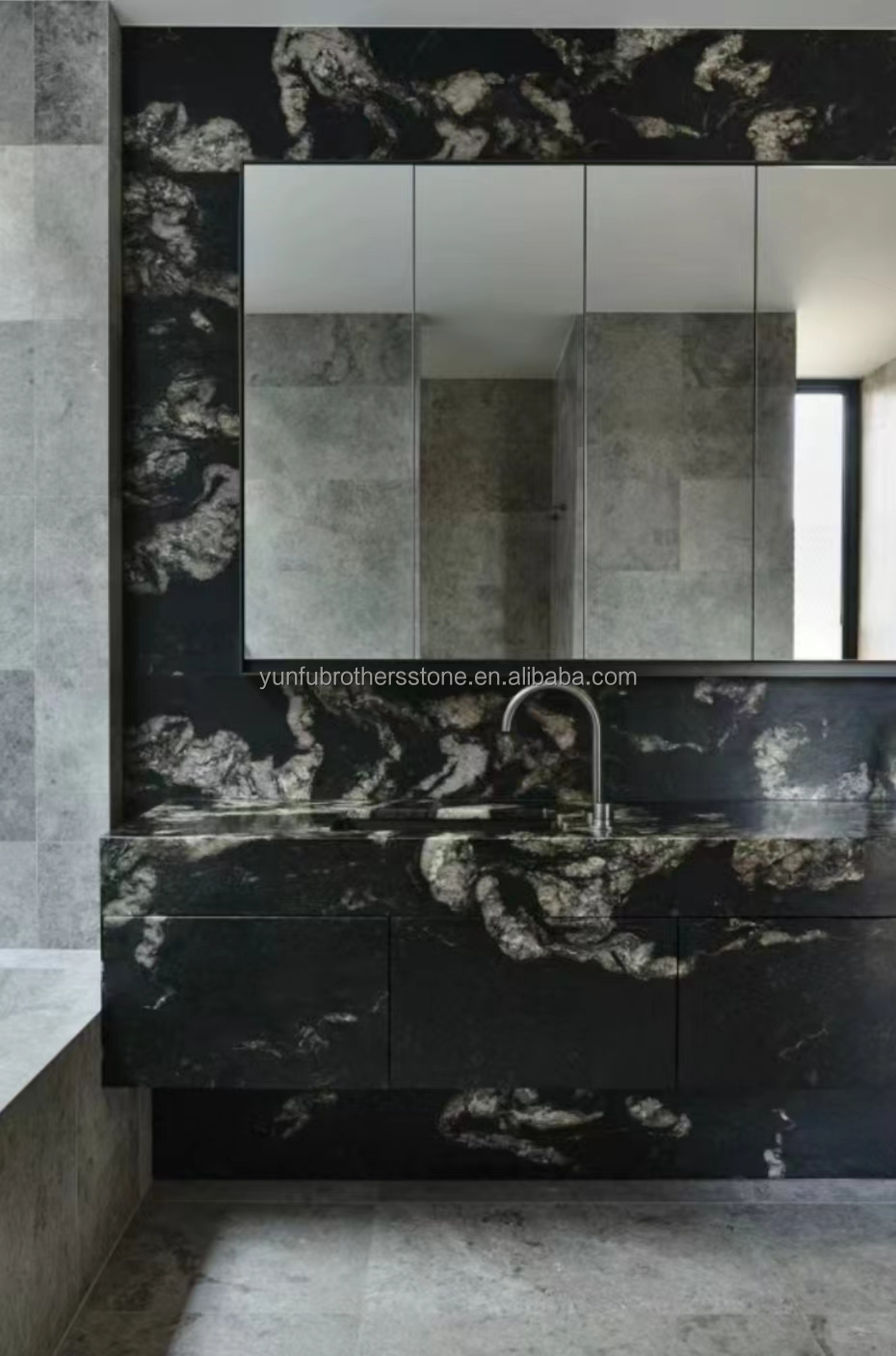 Polished Natural Stone Cosmic Gold Granite for Coffee Table and Countertops Modern Look
