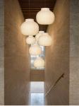 Modern Chinese Style Silk Led Ceiling Chandelier For Living Room Bedroom paper