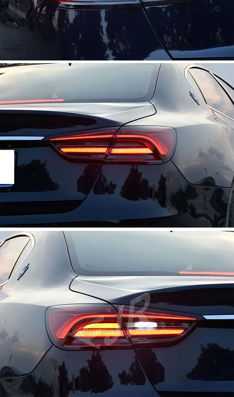 For Maserati Quattroporte 14-20 Led Taillight Upgrade New Trofeo Version Plug And Play Rear Tail Light Turn Brake Drl