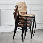 Stackable Rattan Dining Room Plastic Chairs Plastic Outdoor Dining Chairs For