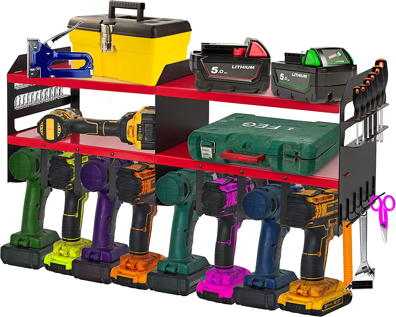 Easy Operation Single Tier Drill Organizer Rack for Tool Box Perfect for Toolbox