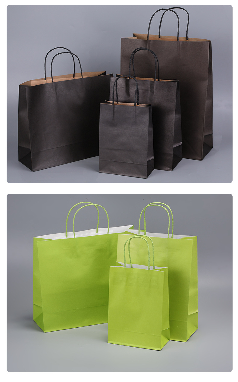 Handmade Paper Type Kraft Paper Custom Printed Craft Gift Shopping Bag With Logo