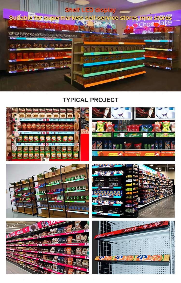 P2.5 HD Indoor Supermarket Shelf Display Programmable Text Message