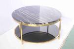 Modern Luxury Balcony Leisure Round Marble Coffee Tea Table for Small Apartment