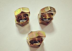 Quality GB6170 Carbon Steel Hex Full Nut , Heavy M8 Thin Nut Yellow Zinc Plated wholesale