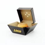 Biodegradable Kraft Paper Frozen Burger Parcel Box Packaging In Bulk