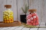 LFGB Yuelin Glass Bottle Corks Lid Container Storage Jar 0.9*0.7in