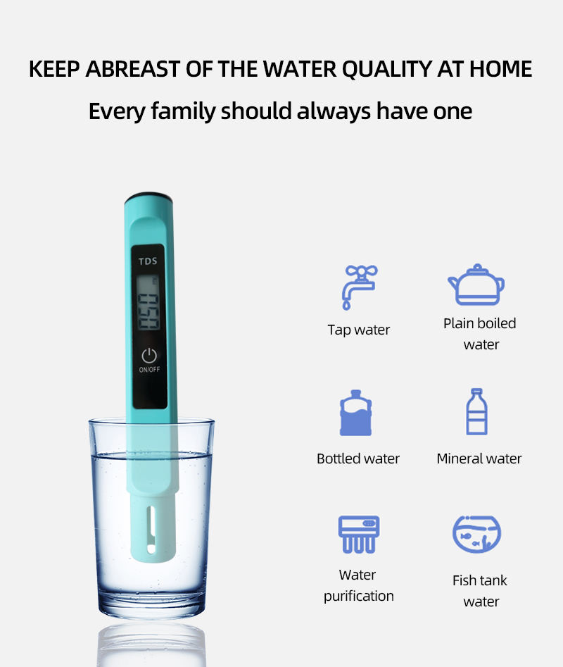 Customized Support ODM Digital Purity Tester for Measuring Temperature and TDS Levels