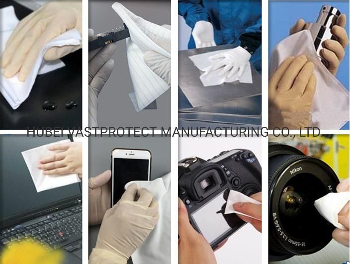Anti-Static Lint Free 100% Polyester Clean-Room Wipers for LCD PCB Laptop Screen Cleaning