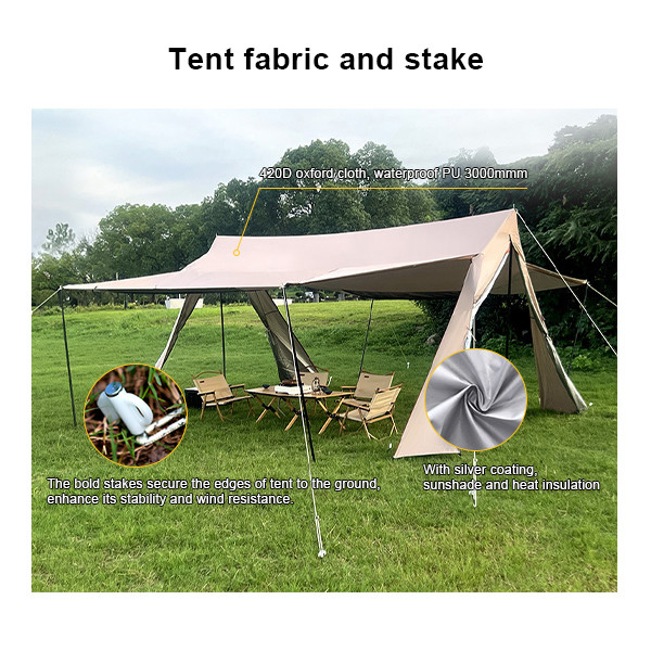 Waterproof Camping Outdoor Tents 8 Man A Frame Tent UV Protection Ventilated Pop Up Waterproof Tent