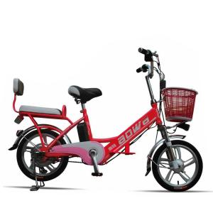 Quality Red Hybrid Lithium Bicycle Steel Frame Easy Bike Electric Bike 35Km - 40 Km wholesale