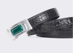 New alligator leather fashion casual belt alloy automatic buckle crocodile men's