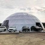 Clear Window 30m PVC Geodesic Big Dome Tent Outdoor Vehicle Exhibition SGS