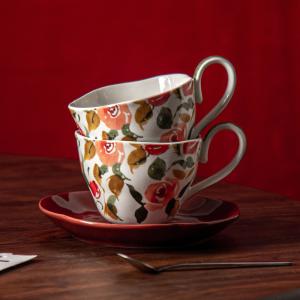 Quality British Classical Fashion Ceramic Espresso Cups And Saucers Perfect For Garden Parties wholesale