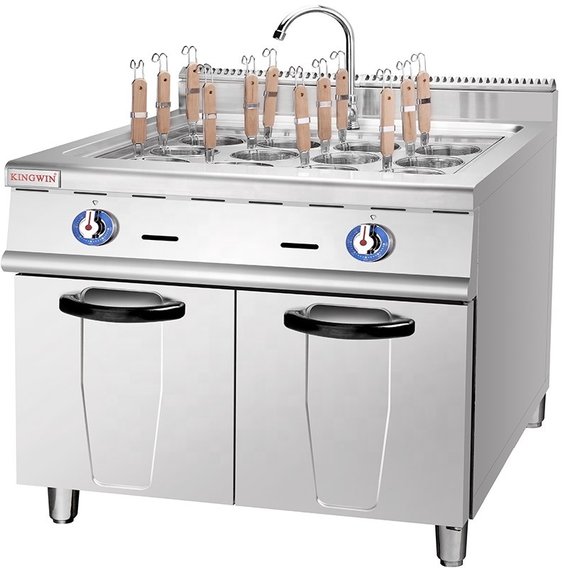 Hotel Kitchen Stainless Steel Noodle Cooking Machine with 22W Power Gas Noodle Cooker