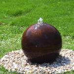 60-80cm dia Corten Steel Sphere Water Feature Garden Fountain Ball Shaped