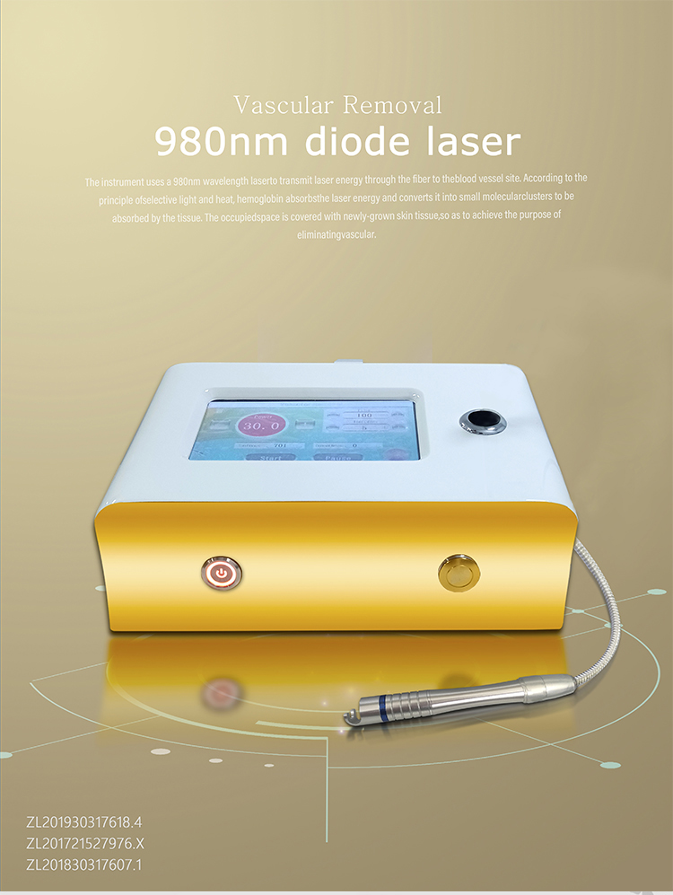 60W Laser Spider Vein Removal Machine For Vascular High Power Diode 980nm
