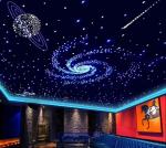 Starry Sky Polyester Ceiling Tiles Decorative Cinema Room 600mmx600mm
