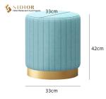 Stool,Ottoman chair, stainless steel, PU leather, fabric upholstery, restaurant