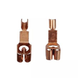 Quality OEM High Precision Metal Stamping Parts Brass Stamping Socket Contact Black Anodised wholesale
