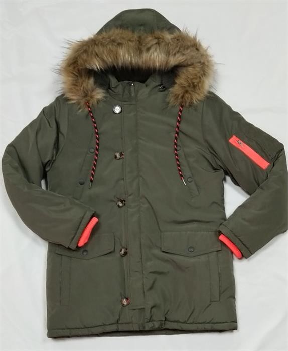 Football Mens Longline Padded Coat Green Mens Long Puffa Coat