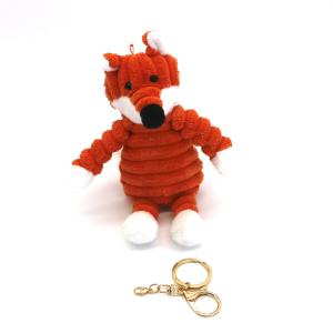 Quality Red Cute Doll Key Chain , Cotton fox key ring 3 Dimensional 18cm Size wholesale