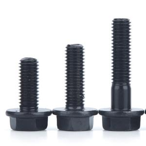 China JIS IFI Standard Grade 2 5 8 Black Steel Bolts Flanged Hex Head Bolt on sale