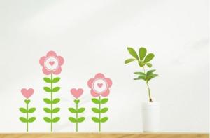 Quality Removable Little Flower Unique Nontoxic Wall Stickers D142 wholesale
