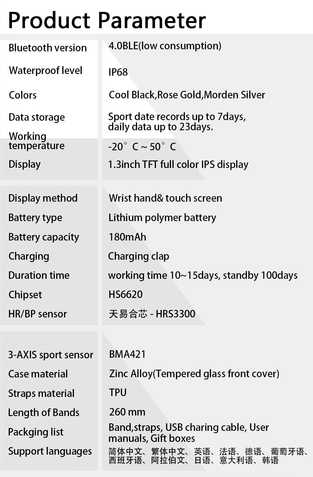170mAh M56 TPU Smart Watch With Alarm Clock Touch Screen CALENDAR Body Temperature