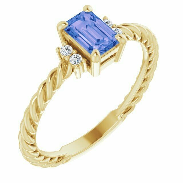 Jewelers Club Tanzanite Ring Birthstone Jewelry with White CZ
