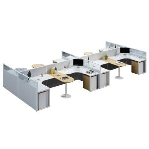 Quality ISO9001/ISO14001 Certified Modern Office Table Workstation for 4 Person Workstation wholesale