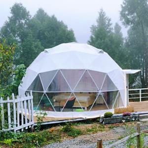 Quality Hotel Diameter 6m Geodesic Dome Tent White ISO9001 For 2 People wholesale