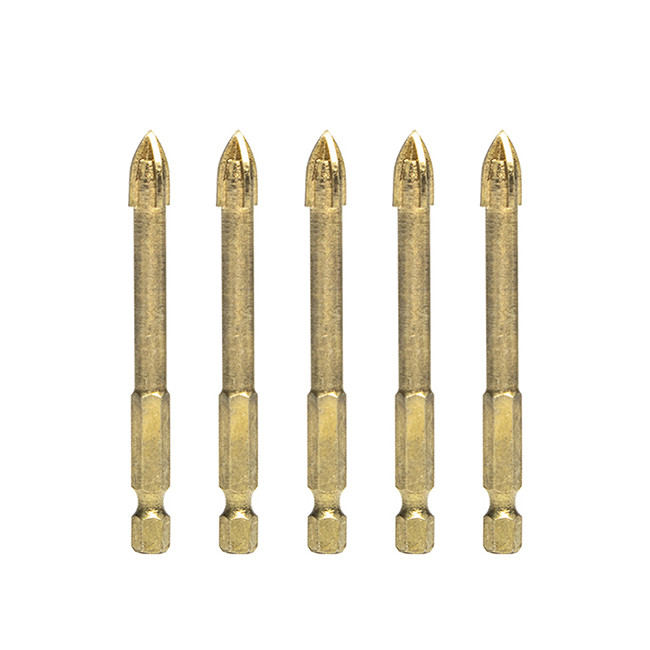 10mm 50mm Glass Tile Drill Bits Cross Head Hexagonal Handle