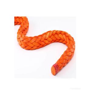 Quality Multiple Strand Orange UHMWPE Fiber Rope Dirt Resistant For Military Industry wholesale