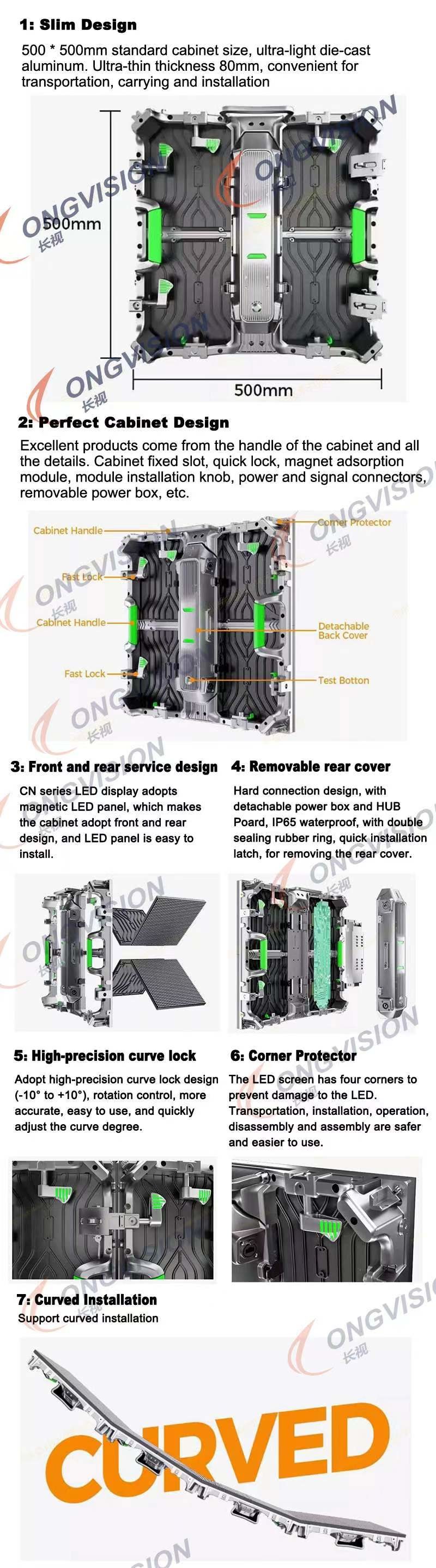 P3.91 SMD Panels Rental LED Display 1000X500 Alumnim And Iron Cabinet