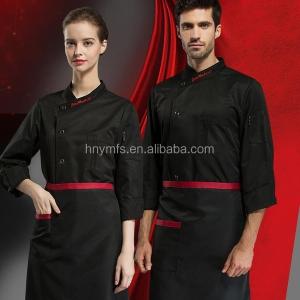Quality Hot Fashion Chef Uniform Pure Color Restaurant Bar Uniforms Chef Jacket for Hotel wholesale