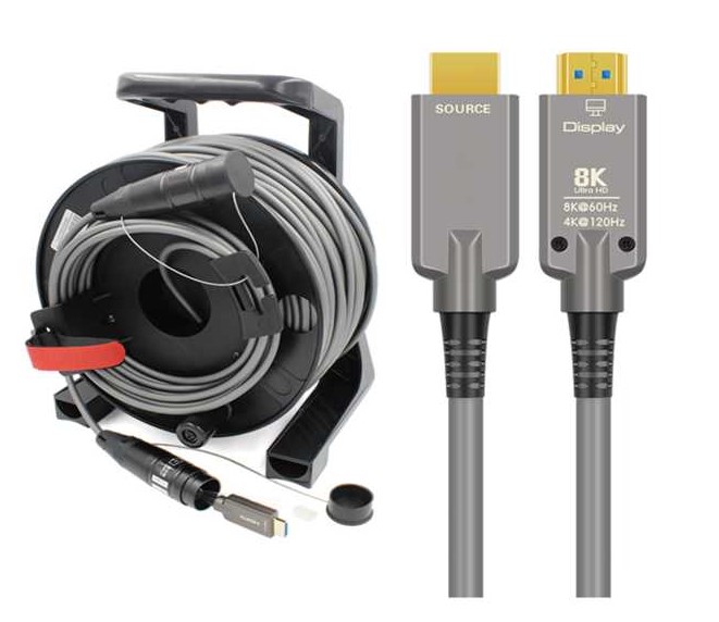 HD Link Port 2.0 Fiber Optic Armored Fiber Optic HD Cable TPU Shell German Silicon Line Chip 4K 60Hz 8K 144Hz OD:6.0mm