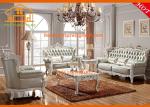 European style wooden furniture model made in china leather sofa