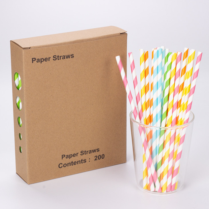 Customized Colorful Biodegradable Paper Straws for Eco-Friendly Drinking