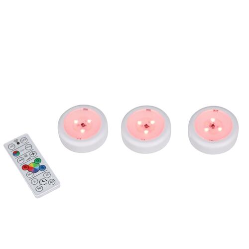 DC6V 5000K Battery Operated Color Changing Puck Lights